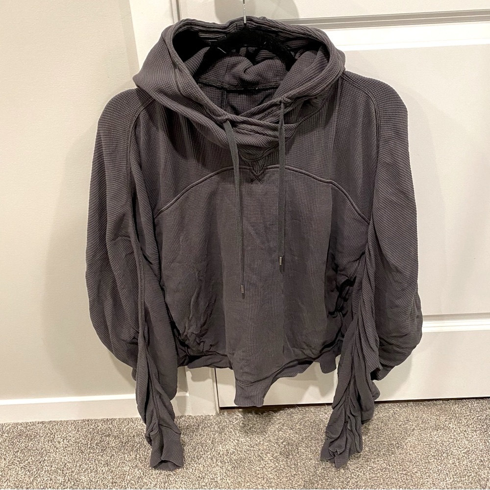 lululemon athletica Charcoal Gray Hooded Pullover Sweatshirt